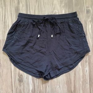Somedays Lovin Black Embroidered Shorts